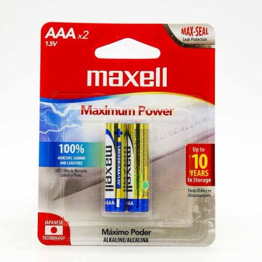 [710154] Bateria Maxell AAA X 2 Alcalina